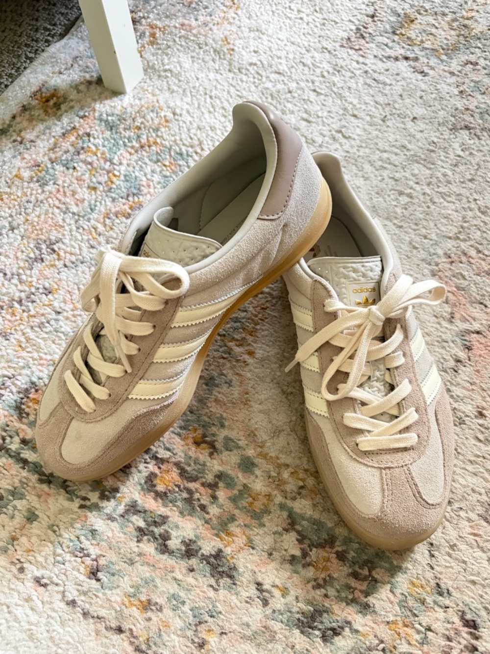 adidas Women’s Beige and Cream Samba-Style Sneakers - Picture 2 of 4